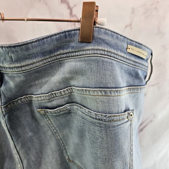 Anthropologie Jeans Womens 22 W High Rise Denim Pilcro Light Wash Crop Straight - Picture 10 of 11